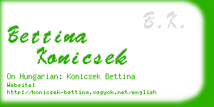 bettina konicsek business card